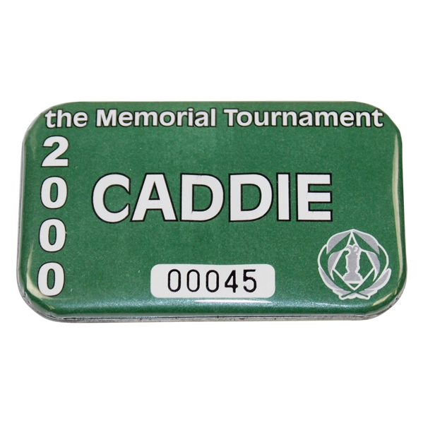 2000 The Memorial Tournament Caddy Badge - Tiger Woods Win