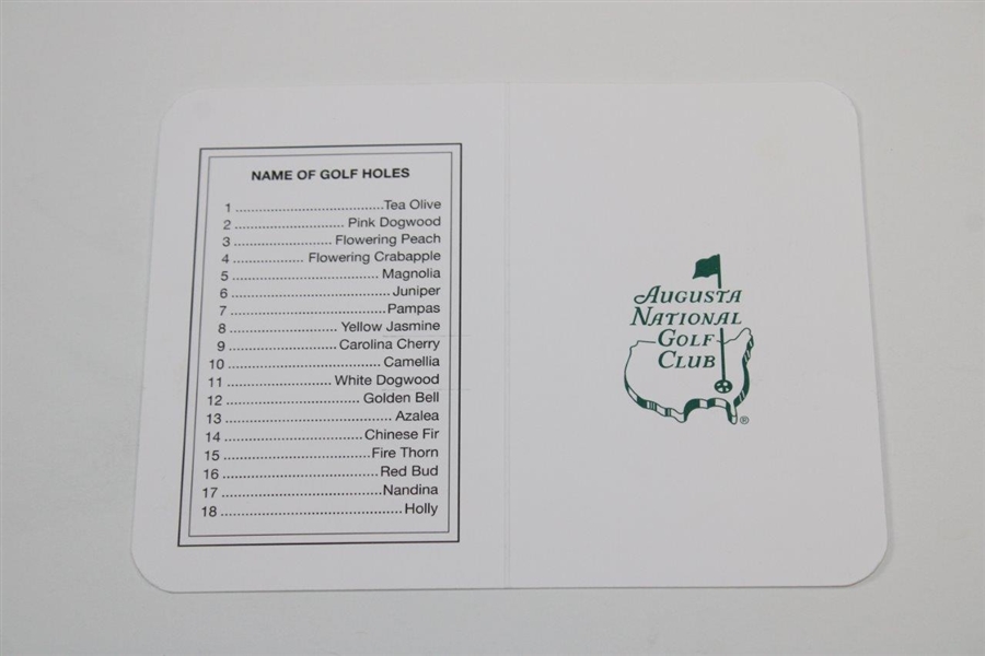 Tiger Woods Signed Augusta National Scorecard - Circa 2001 JSA Full #YY12127