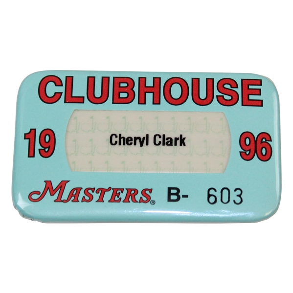 1996 Masters Tournament Clubhouse Badge #603