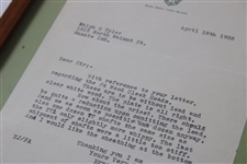 Two (2)Ernest Jones Signed 1935 Typed Letters