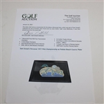 Sam Snead's Personal 1977 PGA Championship at Pebble Beach Couroc Plate
