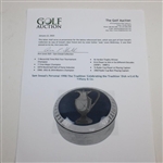 Sam Snead's Personal 1998 The Tradition 'Celebrating the Tradition' Dish w/Lid By Tiffany & Co.