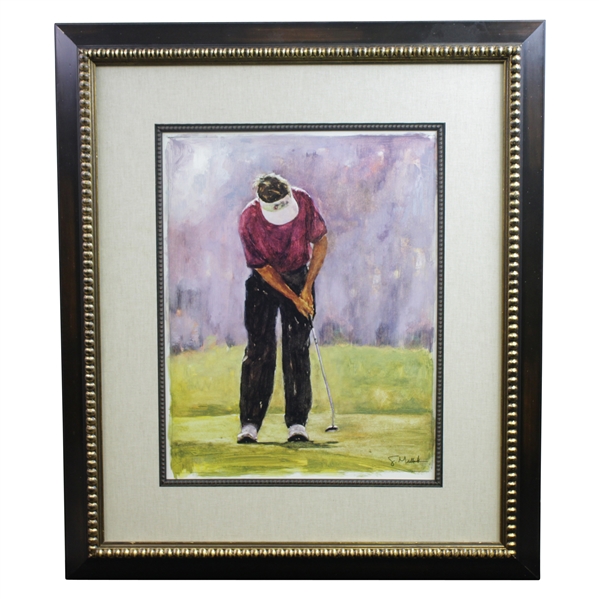 Scott Medlock Framed Poster of Golfer Putting