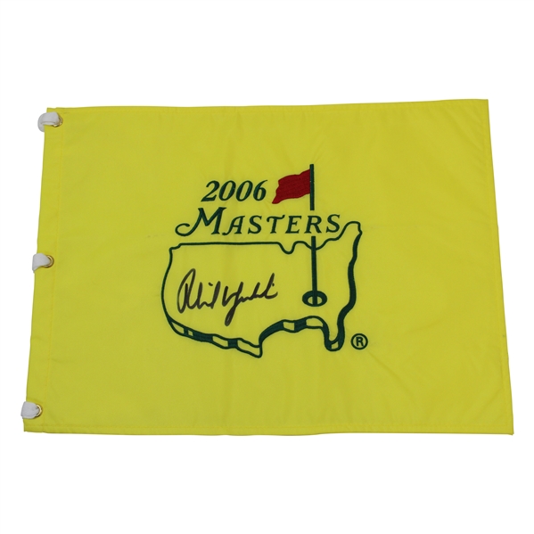 Phil Mickelson Signed 2006 Masters Embroidered Flag JSA ALOA