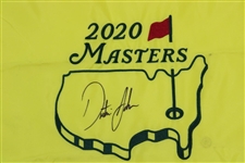 Dustin Johnson Signed 2020 Masters Embroidered Flag JSA ALOA