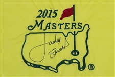 Jordan Spieth Signed 2015 Masters Embroidered Flag JSA ALOA