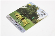 Zach Johnson Signed 2007 Masters Tournament SERIES Badge #Q08149 JSA ALOA