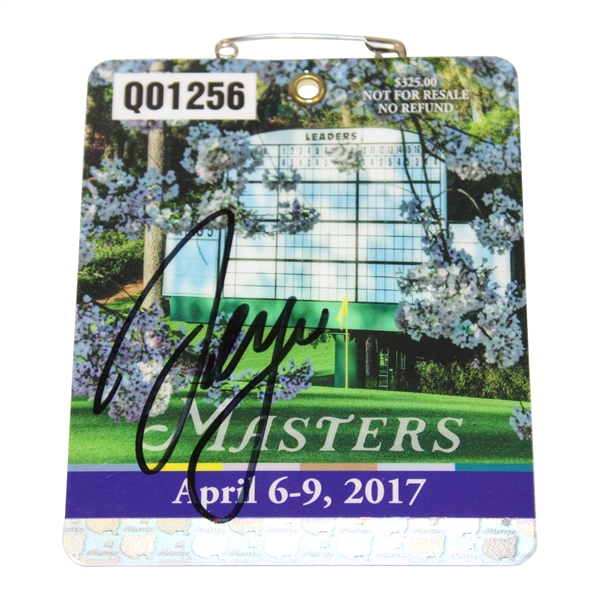 Sergio Garcia Signed 2017 Masters Tournament SERIES Badge #Q01256 JSA ALOA