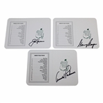 Palmer, Nicklaus & Player Big 3 Signed Augusta National GC Scorecards JSA ALOA