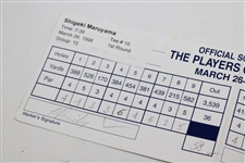 Shigeki Maruyama Scorecard From 1998 The Players Championship Mike Brisky Marker