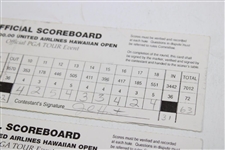 Record Breaking John Huston Scorecards From 1998 United Airlines Hawaiian Open Win - 3 Rounds