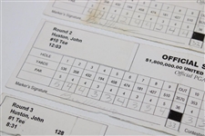 Record Breaking John Huston Scorecards From 1998 United Airlines Hawaiian Open Win - 3 Rounds