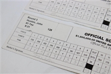 Record Breaking John Huston Scorecards From 1998 United Airlines Hawaiian Open Win - 3 Rounds