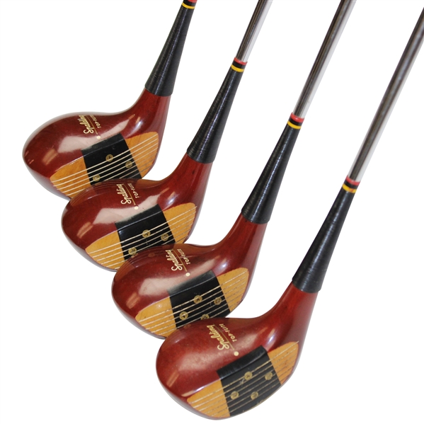 Ed Dudley's Personal Spalding Top-Flite 1-3-4-5 Hydrosealed Model 87 Woods Set Reg. #V1134 