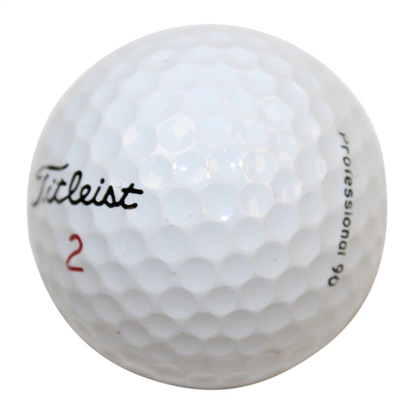 Tiger Woods Personal 1997 Match Used Titleist 2 'TIGER' Golf Ball With Letter - 2nd Round Buick Classic