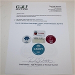 Five (5) 1982 Official Caddy Badges - Eastern, Greater Milwaukee, Bay Hill & others