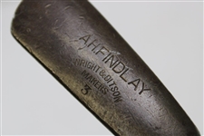 A.H. Findlay Wright & Ditson Makers Smooth Face Hickory 3 Iron with Shaft Stamp   
