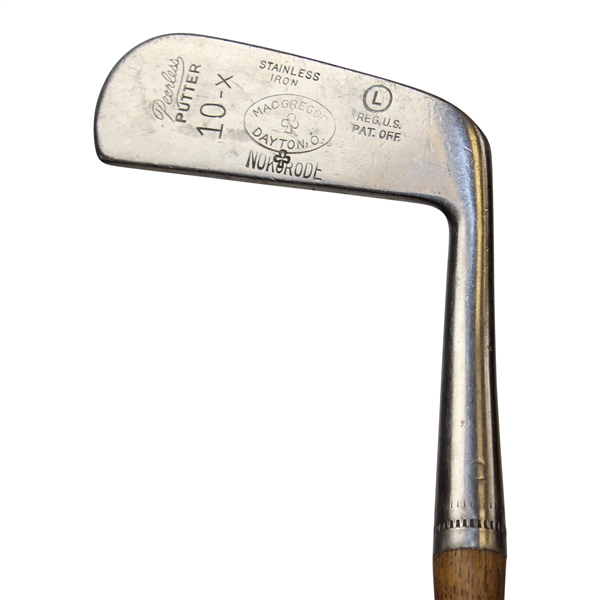 MacGregor Dayton Nokorode Stainless Iron Peerless Hickory Putter 10-X