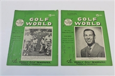 (5) 1951 Subscriber Issues Of Golf Weekly Magazine Belonging To Prominent Amateur Maureen Orcutt