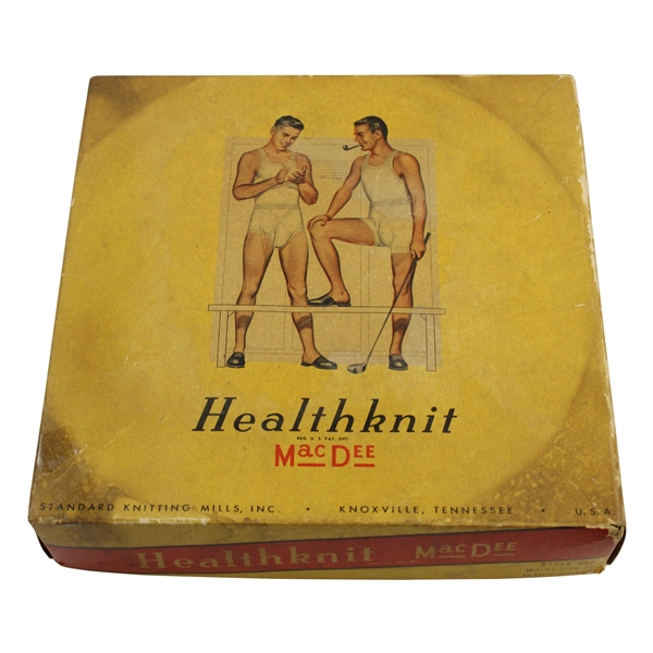 Circa 1940's Healthkit Macdee Golfer Themed Underwear Box