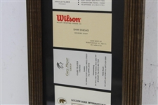 Business Cards From 12 Golf Hall Of Fame Players Jones, Hagen & others - Framed