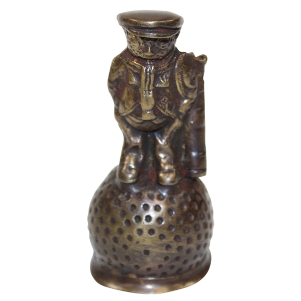 Circa 1930s Dunlop Man Brass Caddie Bell
