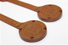 Two (2) Patent 1915 Lee Pro Hite Manhattan Tees Weighted Molded Rubber Surface Tees