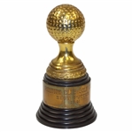 WWII Era Best Putter Gold Colored Golf Ball Trophy Holtite Golf Club
