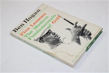 1957 1st Ed Ben Hogans Five Lessons The Modern Fundamentals Of Golf Book With Water Stain Of Dust Jacket