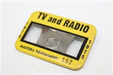 1975 Masters Tournament TV & Radio Badge #157 -  Jack Nicklaus Winner