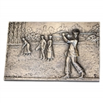 Large French Medal With Golf Scene