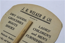 Early 1900's Advertising Fan Featuring Woman Golfer As A Butterfly