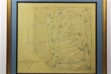 1919 General Routing Map of The Miami Valley Golf Club by Donald Ross - Framed