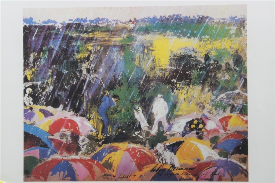 LeRoy Neiman Hammer Graphics 'Arnie in the Rain' Exclusive Reproduction Print - Sealed In Plastic - Framed