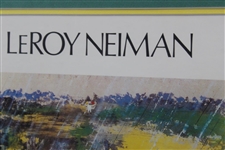 LeRoy Neiman Hammer Graphics 'Arnie in the Rain' Exclusive Reproduction Print - Sealed In Plastic - Framed