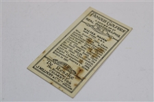 Walter Hagen Famous Golfers J. Millhoff & Co. No. 2 Cigarette Golf Card