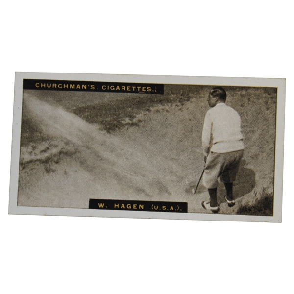 1927 Walter Hagen W.A. & A.C. Churchman Cigarettes No.14 Famous Golfers Card