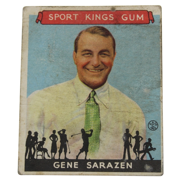 1933 Gene Sarazen The Goudey Gum Co. Sport Kings #22 Golf Card