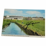 Jack Nicklaus Signed Carnoustie Golf Club House & Barry Burn Postcard JSA ALOA