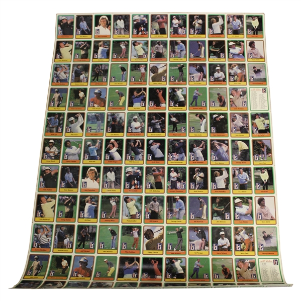 1981 Donruss Pga Tour Uncut Card Sheet W/2 Jack Nicklaus Rookie Cards
