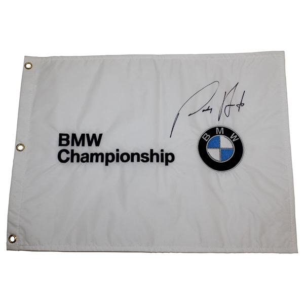 Padraig Harrington Signed Undated BMW Logo Embroidered Flag JSA ALOA