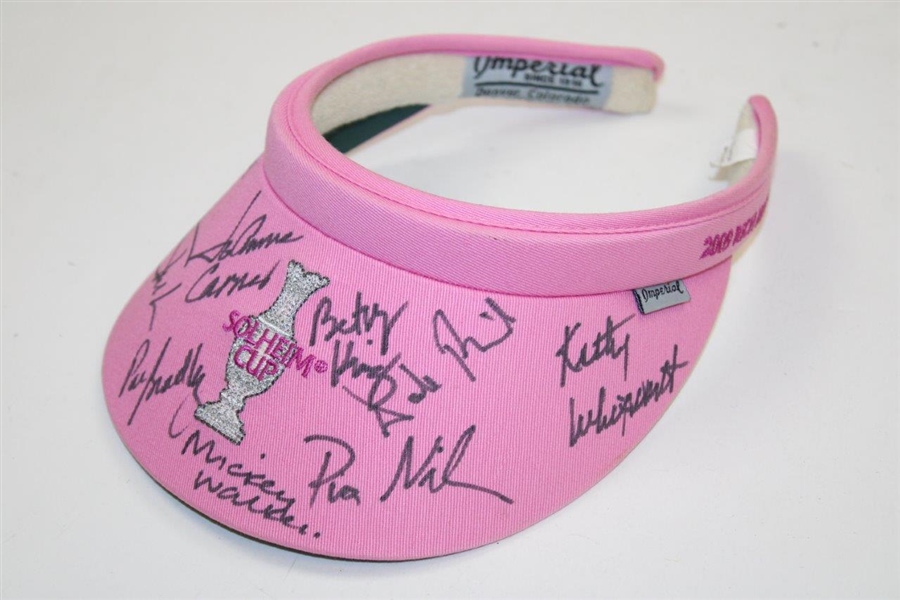 Large Grouping of 2009 Solheim Cup Items - Signed Visor, Program, Ball, Tickets & other
