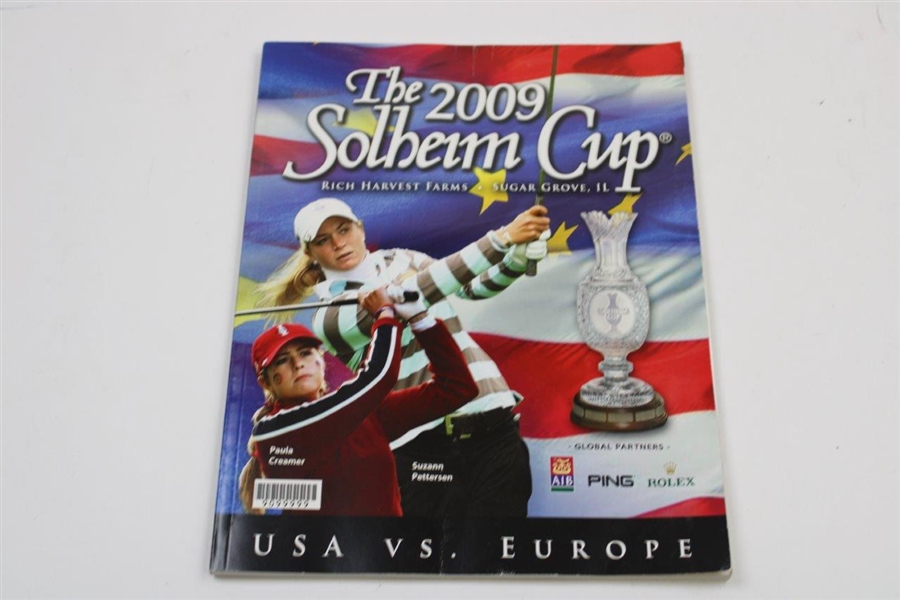 Large Grouping of 2009 Solheim Cup Items - Signed Visor, Program, Ball, Tickets & other