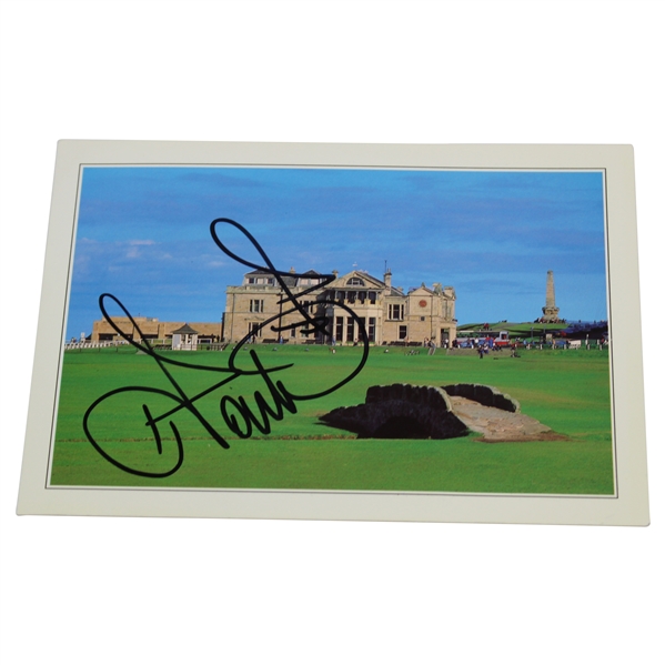 Ian Poulter Signed Old Course Postcard JSA ALOA
