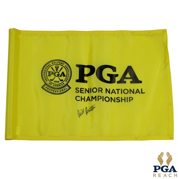 Bill Britton Signed Senior National Championship Used Flag JSA ALOA