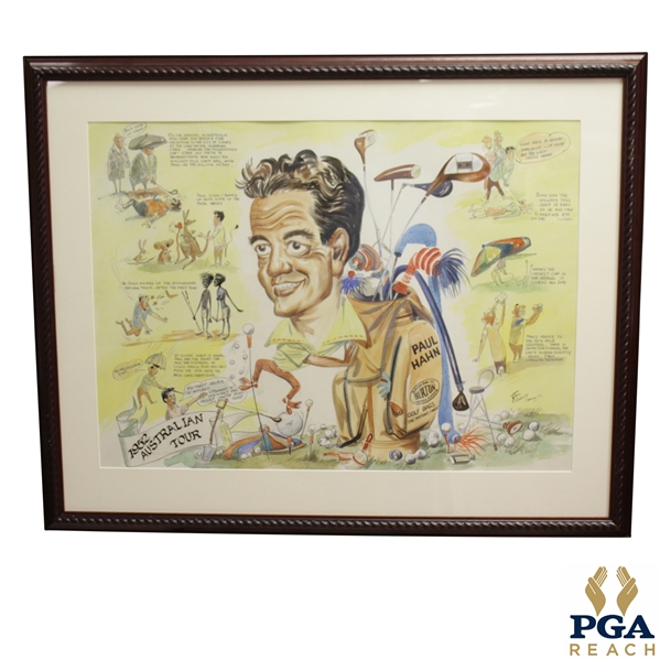 1952 Australian Tour Caricature of Paul Hahn by Artist Tony Zafty