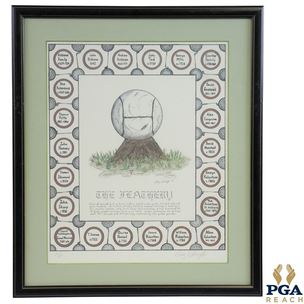 1985 Artists Proof "The Feathery" Maker Display Signed by Artist Billy Dittleoff - Framed