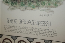 1985 Artists Proof The Feathery Maker Display Signed by Artist Billy Dittleoff - Framed