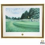 Bob Tway Signed PGA Championship Sudden Victory Artist's Proof Signed By Artist Daniel Moore JSA ALOA