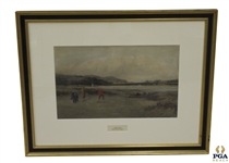 The Putting Green Hand Colored Print by Douglas Adams - Published 1894